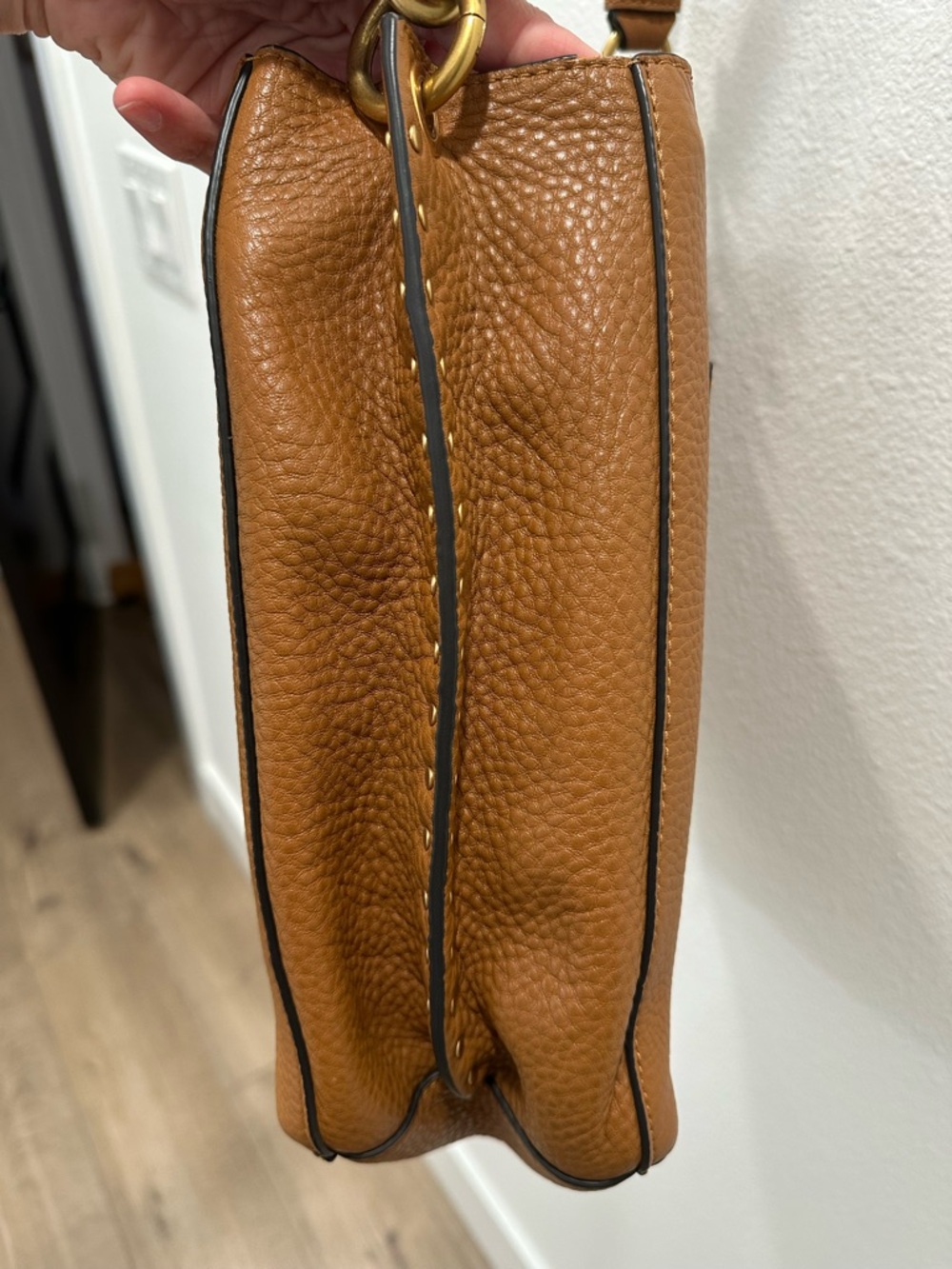 Rebecca Minkoff Darren Shoulder Bag Caramello VGUC tan leather crossbody purse - Picture 6 of 12
